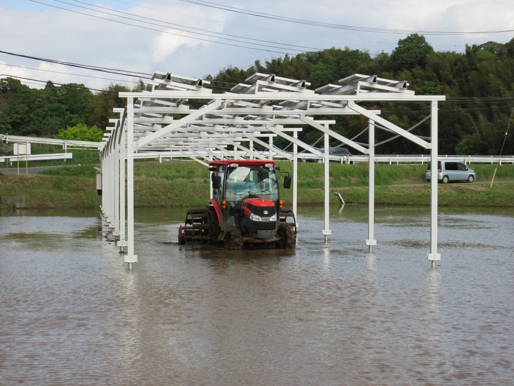 千葉県酒々井町O様稲作(12kw)アルミ架台